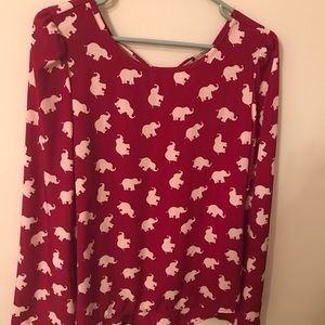 Elephant maroon blouse